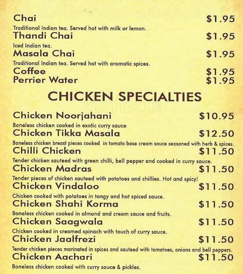 Menu at Maharaja Indian Restaurant Plano, Plano, W Spring Creek Pkwy