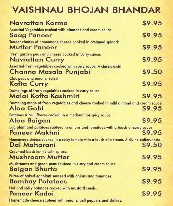 Menu at Maharaja Indian Restaurant Plano, Plano, W Spring Creek Pkwy