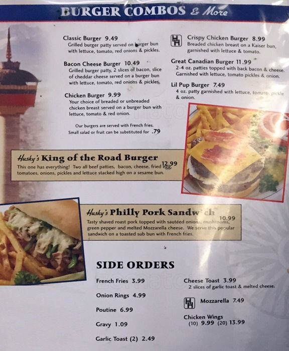 Husky Dixie menu