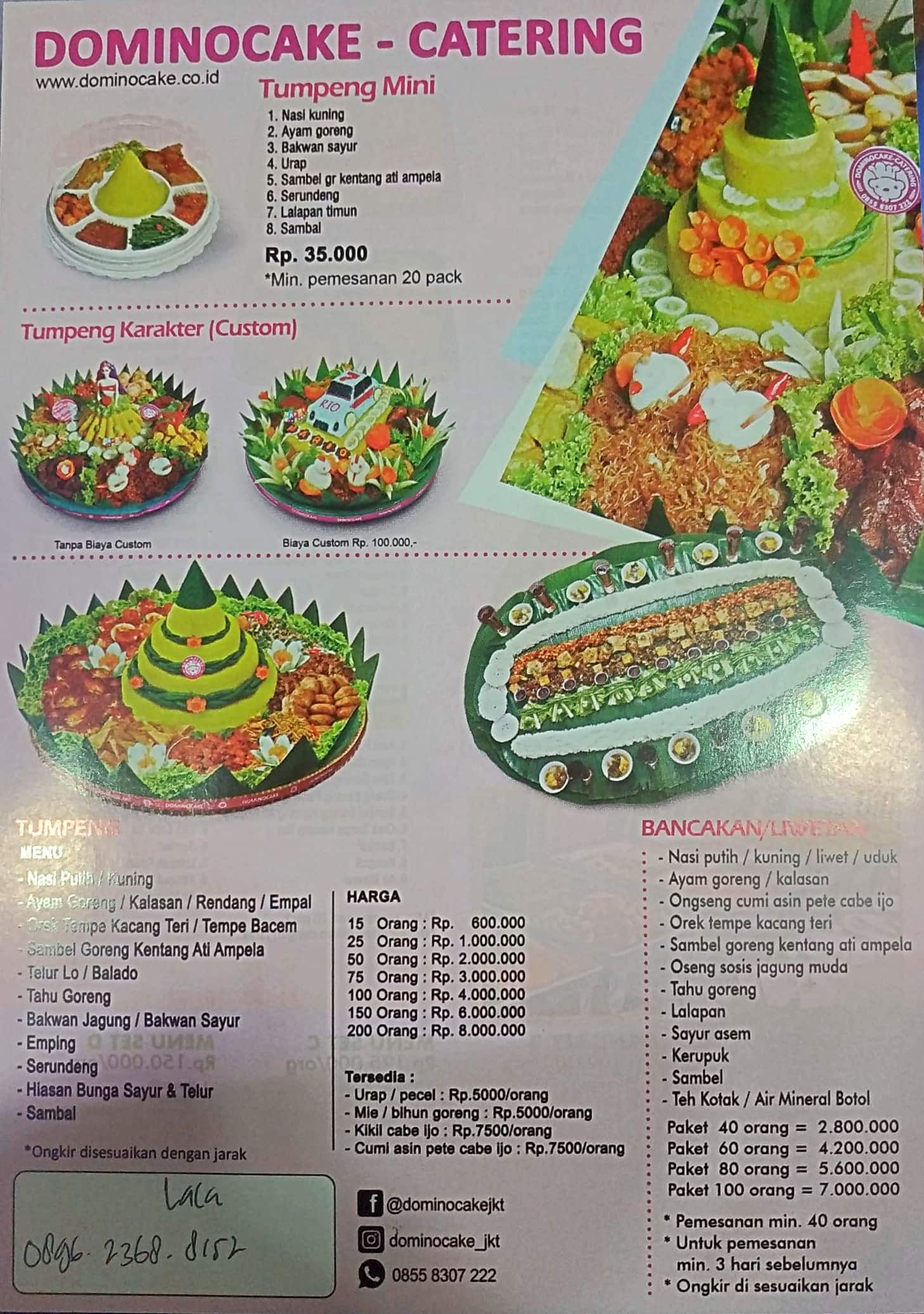 Domino Cake Menu Menu For Domino Cake Ciputat Tangerang