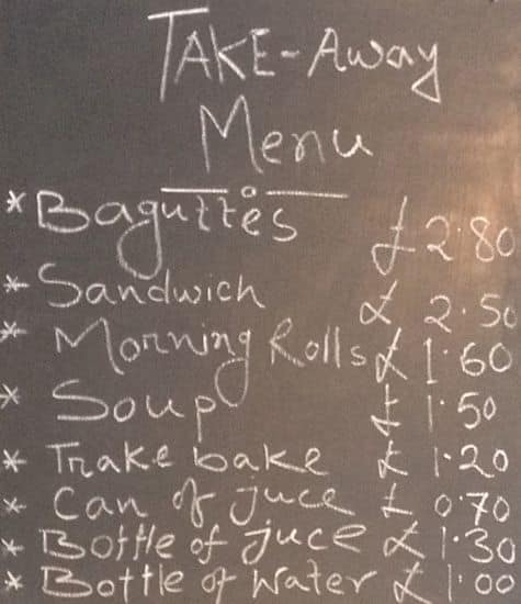 Koffee Inn menu