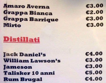 Menu di SHOUTsisters 