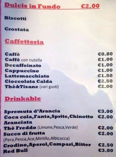 Menu di SHOUTsisters 