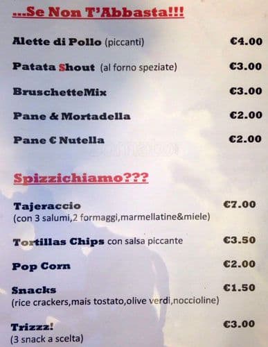 Menu di SHOUTsisters 