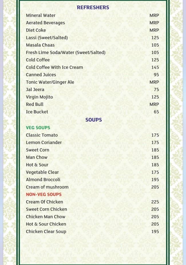 Panna Vilas Restaurant & Lounge Menu Zomato