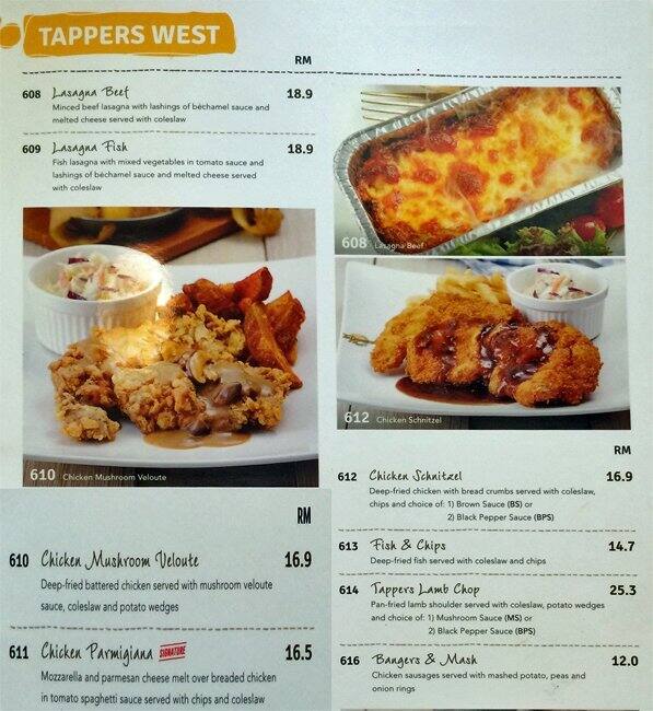 Tappers Menu Menu For Tappers Setia Alam Selangor