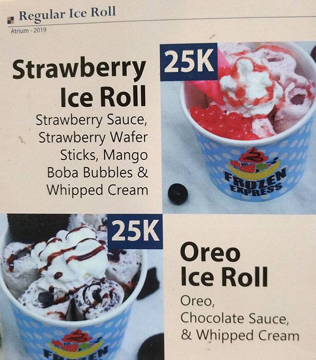 Menu at Frozen Express desserts, Jakarta, Jl. Tebet Barat 4 No. 12