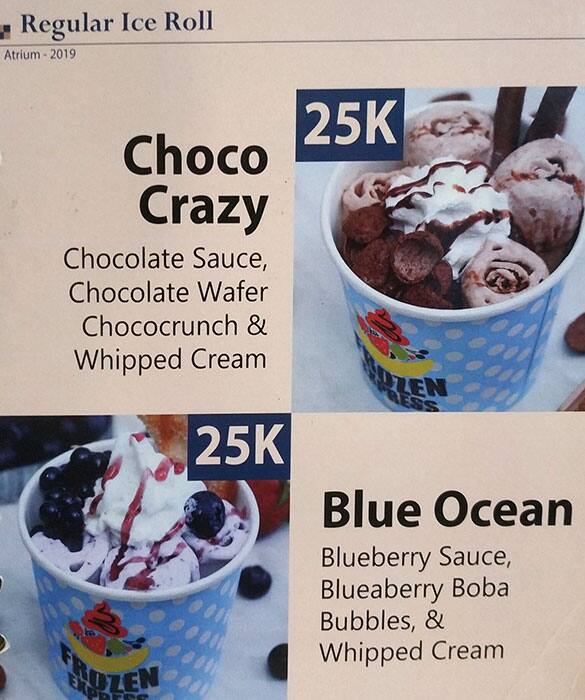 Menu at Frozen Express desserts, Jakarta, Jl. Tebet Barat 4 No. 12
