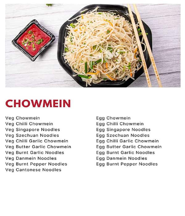 Hakka Box - Kalyan Nagar menu