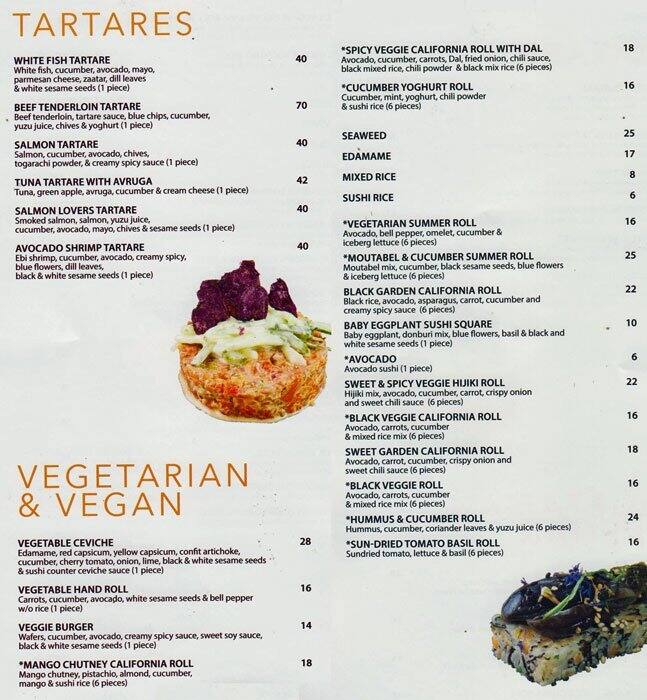 Restaurant Menu Counter