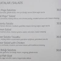 Fuat Pasa Yalisi Restorani Menu