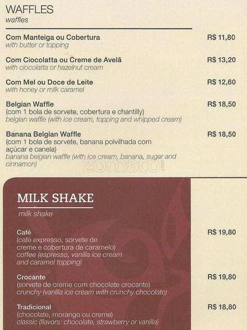 Fran's Café Pio XI cardápio