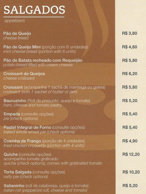 Fran's Café Pio XI cardápio