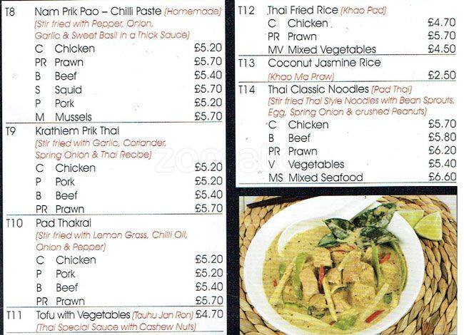 Magic Kitchen menu
