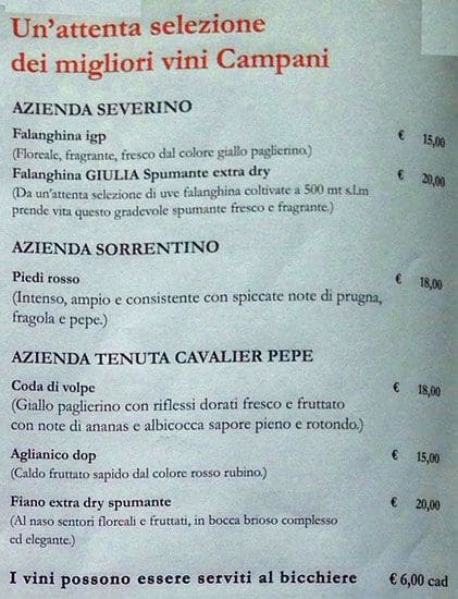 Menu di CiriPizza 