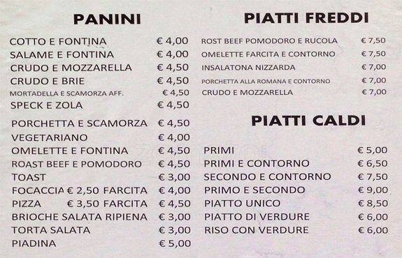 Menu di Ungaro 1956 