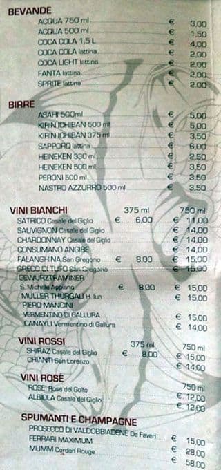 Menu di Heben 