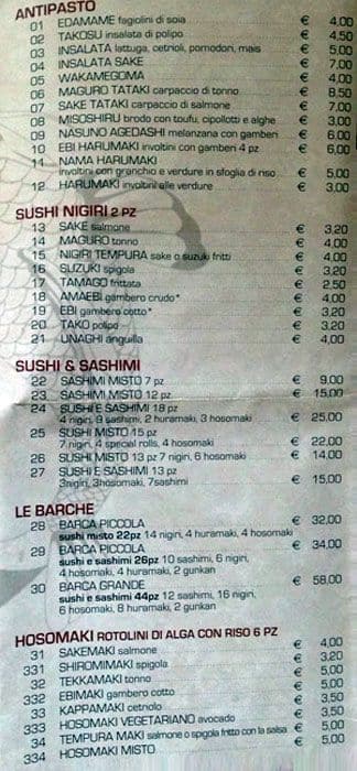 Menu di Heben 