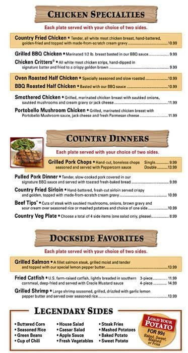 Menu at Texas Roadhouse BBQ, Pflugerville, 15415 N Interstate Hwy 35