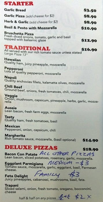 Dom & Co Pizzeria Menu, Menu for Dom & Co Pizzeria, Waverley, Sydney ...