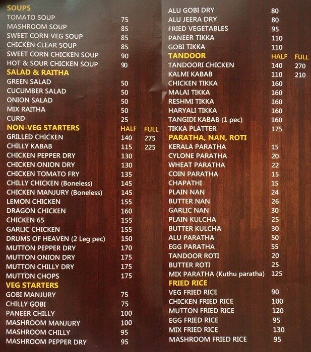 Ghee Rice Family Restaurant Menu Zomato