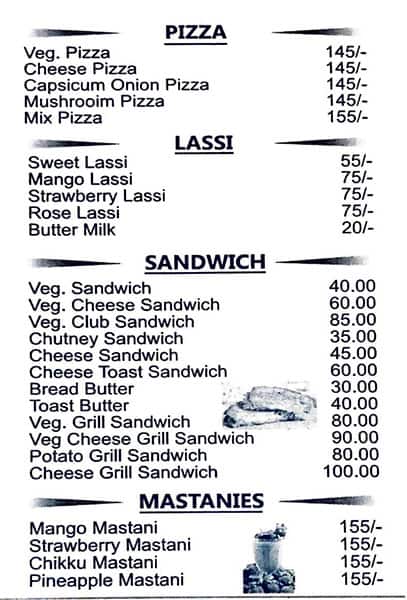 Choice Only Veg menu