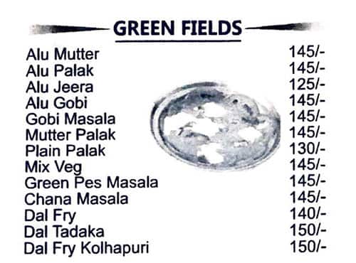 Choice Only Veg menu