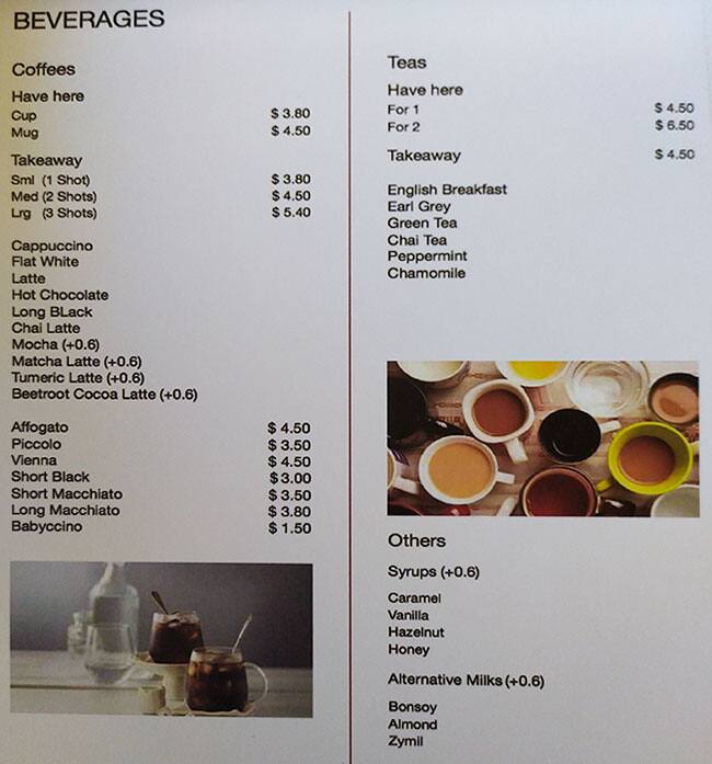 Menu at The Espresso Hut cafe, Eight Mile Plains