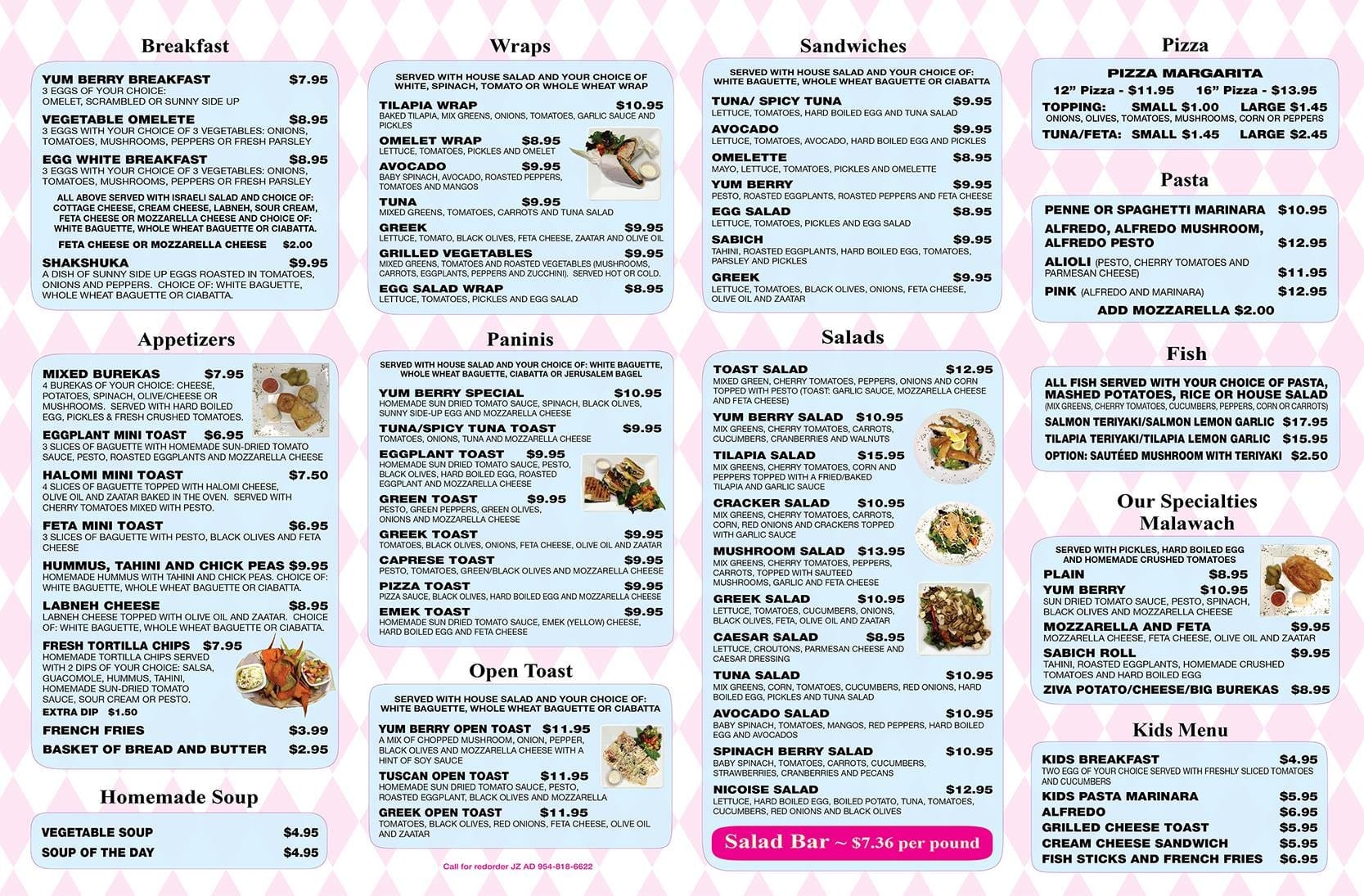 Yum Berry Frozen Yogurt & Cafe Menu Urbanspoon/Zomato