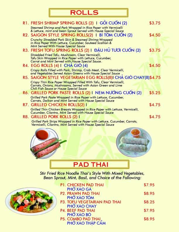 Pad Thai Restaurant Menu Menu Untuk Pad Thai Restaurant Lemoore Fresno