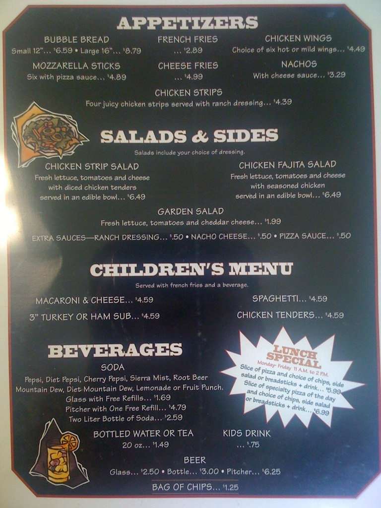 Winners Pizza and More Menu, Menu for Winners Pizza and More, Eldridge