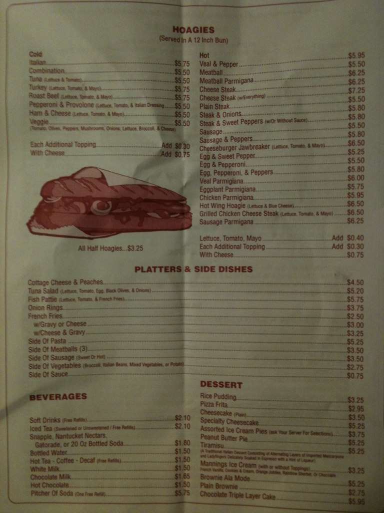 Menu at Fratelli's Restaurant, Scranton