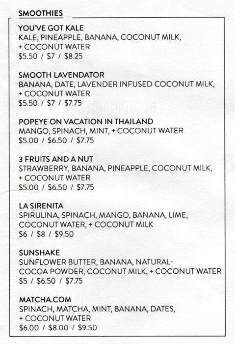 Menu at Native Co. pub & bar, San Francisco, 168 Sutter St