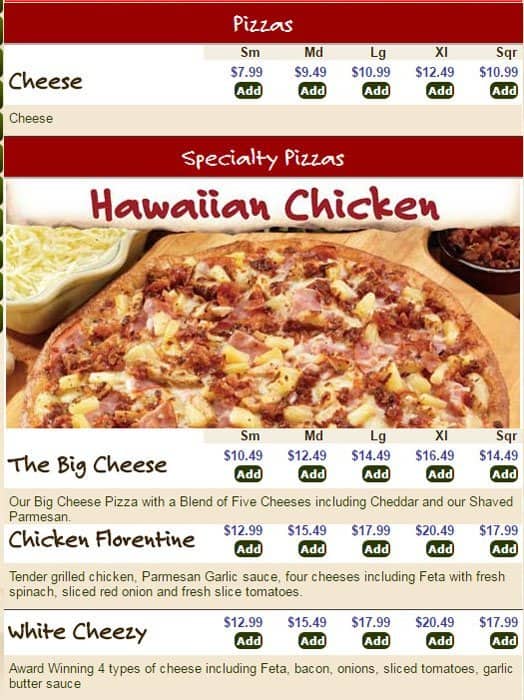 Marco's Pizza Menu, Menu for Marco's Pizza, Cedar Park, Cedar Park