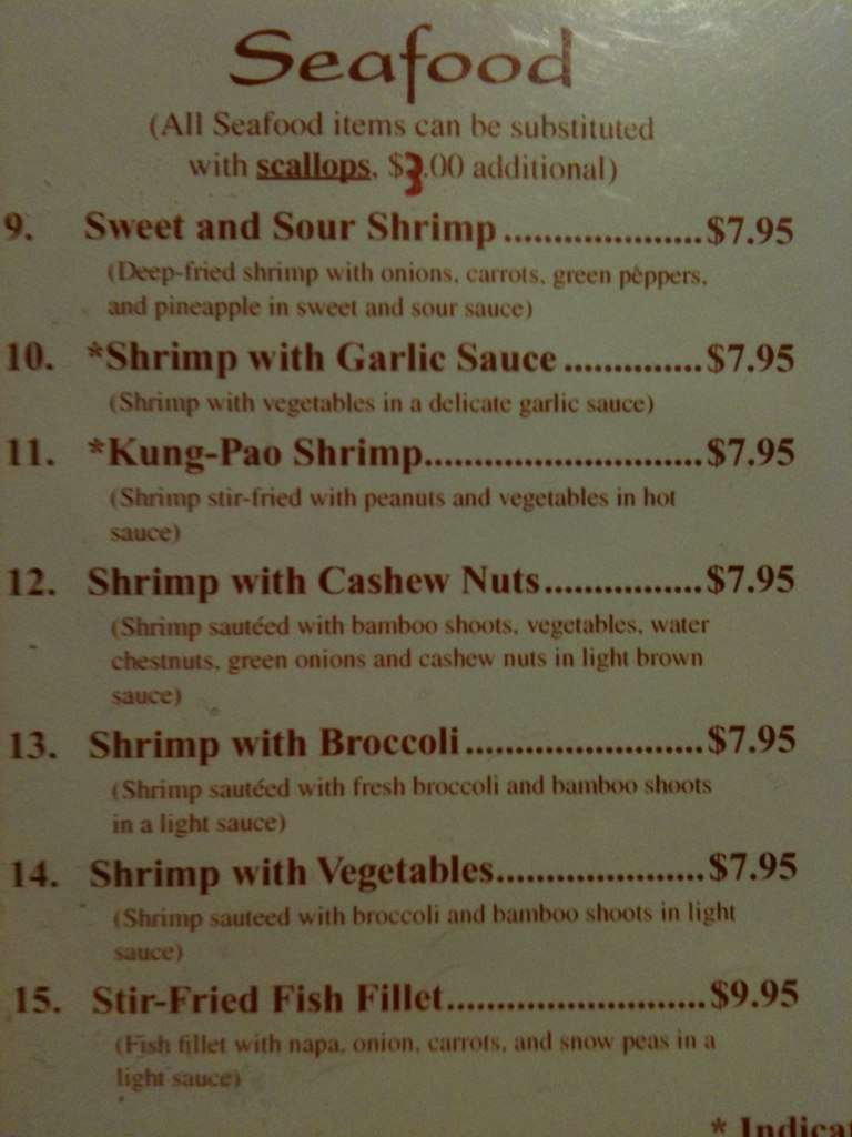 Menu at Onion Restaurant and Tea House, New Albany