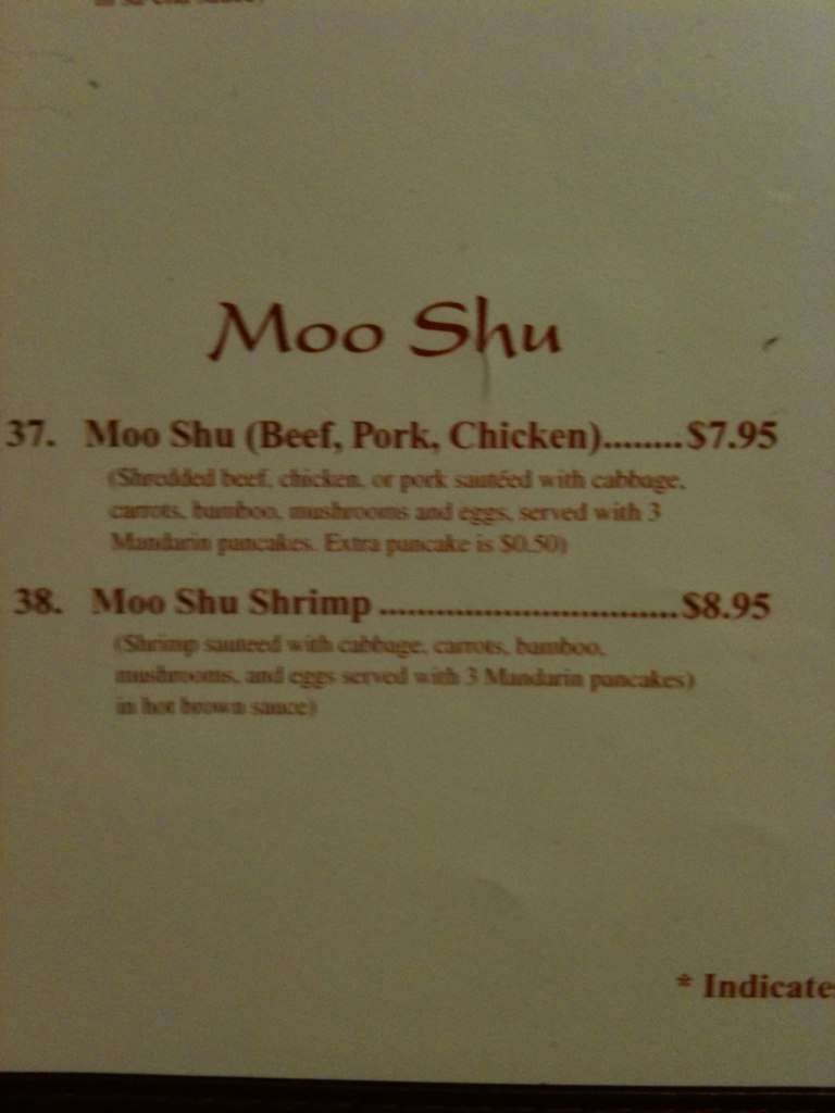 Menu at Onion Restaurant and Tea House, New Albany