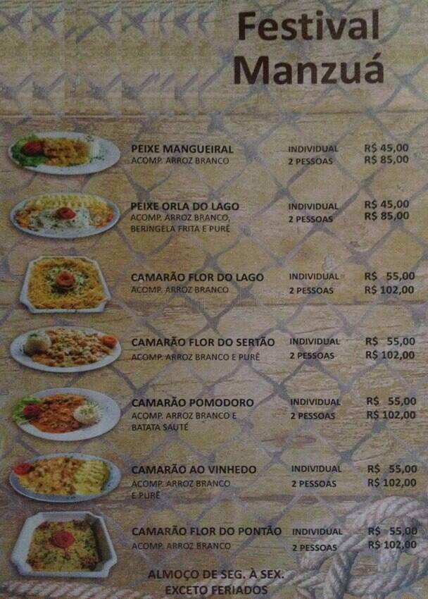 Manzu Menu Menu em Manzuá restaurante, Brasília