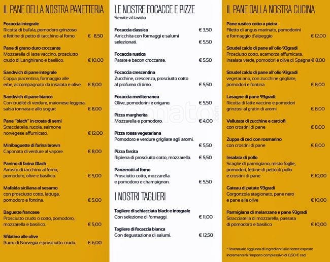 Menu di 93 Gradi 