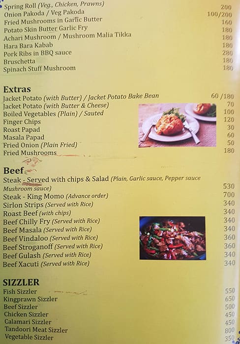 Green Jacket Bar & Restaurant menu