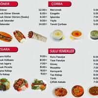 Barbeku Doner Kebap Sulu Yemek Menu