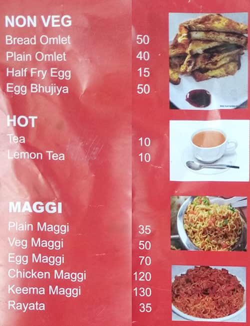 Laxman Fast Food menu