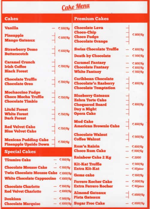 Crave Desserts & Bakes Menu Zomato