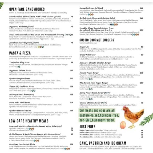 Menu de Jackson’s Real Food Market & Eatery - Bryanston