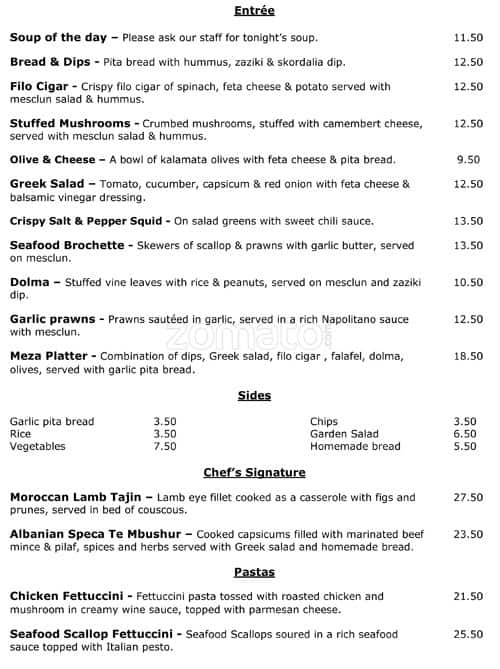 Fig & Olive Menu, Menu for Fig & Olive, Howick, Auckland - Menumania/Zomato