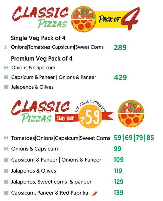 Menu at La pino’z pizza Akshar chowk, Vadodara