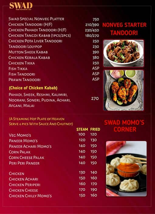 Menu at Hotel Swad, Virar