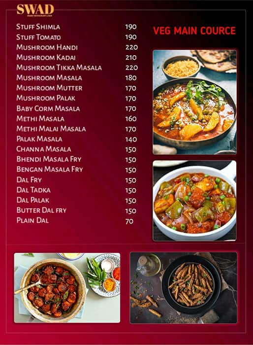 Menu at Hotel Swad, Virar