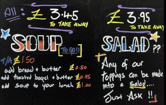 Cafe on the Corner menu