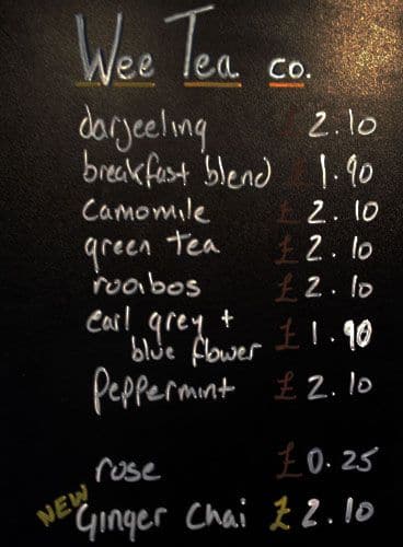 Cafe on the Corner menu