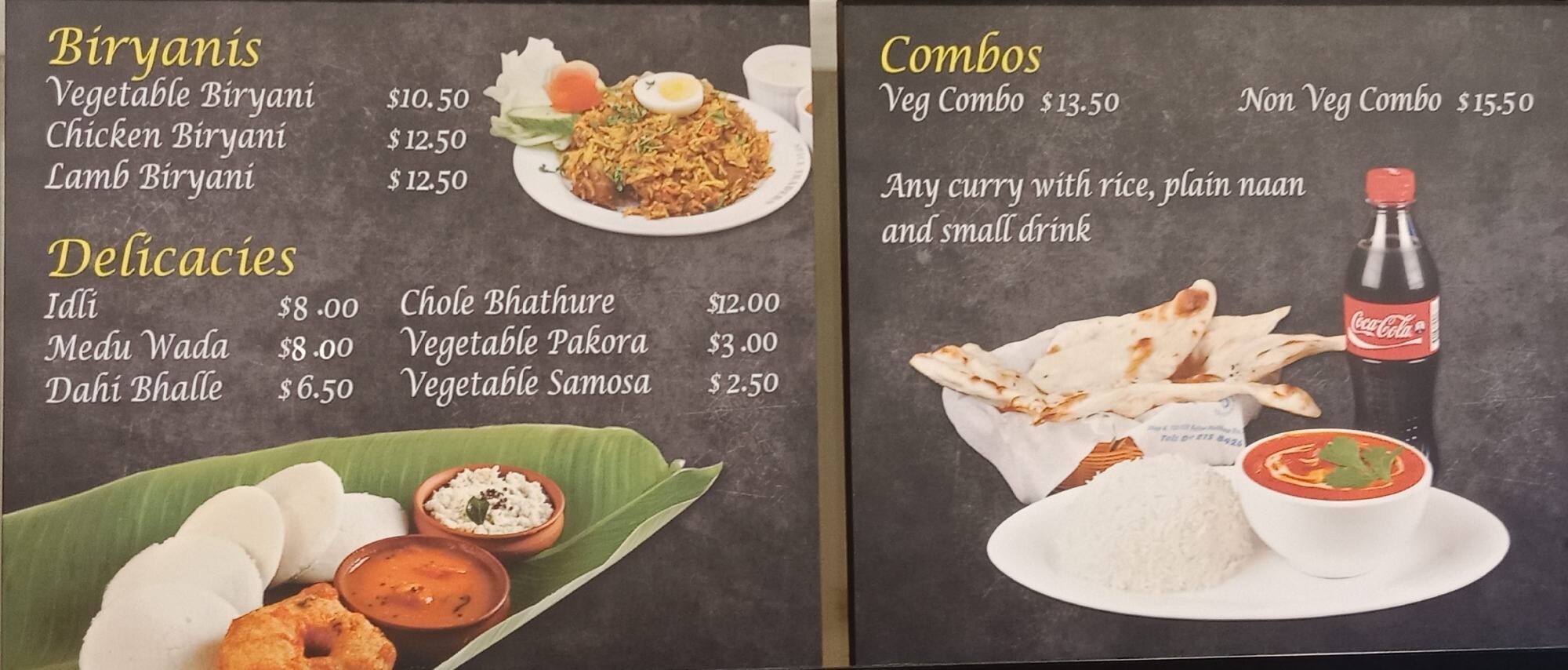 Menu at Spice Traders restaurant, Hamilton